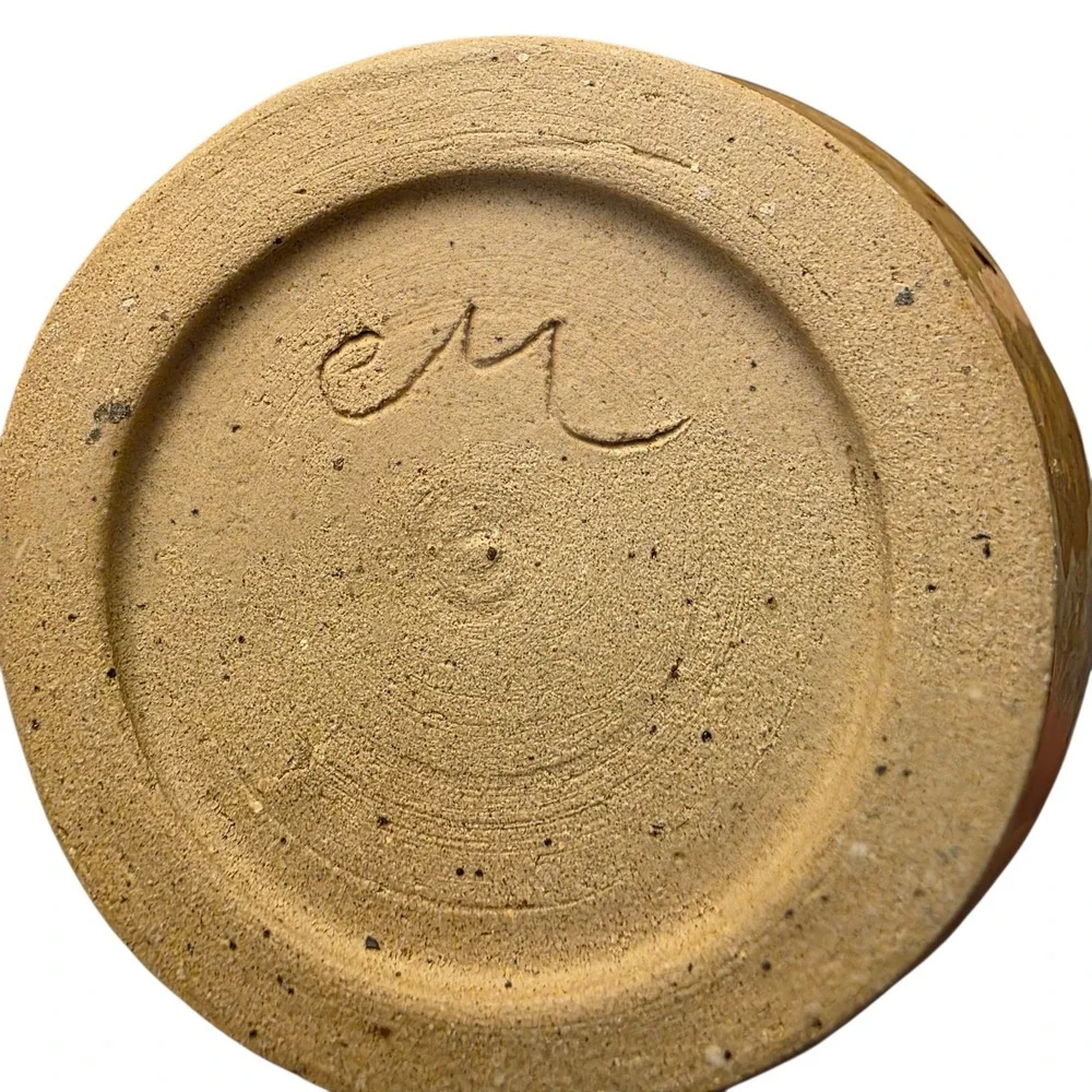 Handmade  Pottery Vase Beige & Brown‎  4